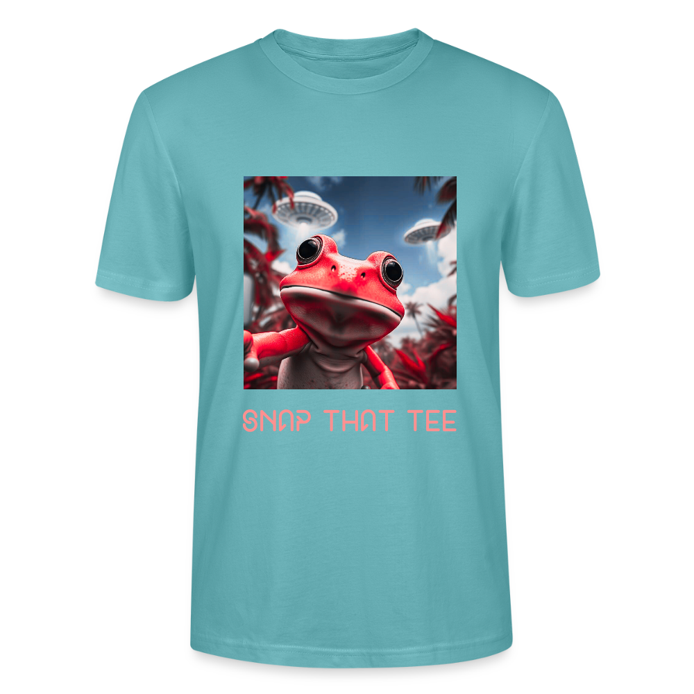 UFO & Lily Pads - T-shirt bio Unisexe - Snap that tee - turquoise pastel