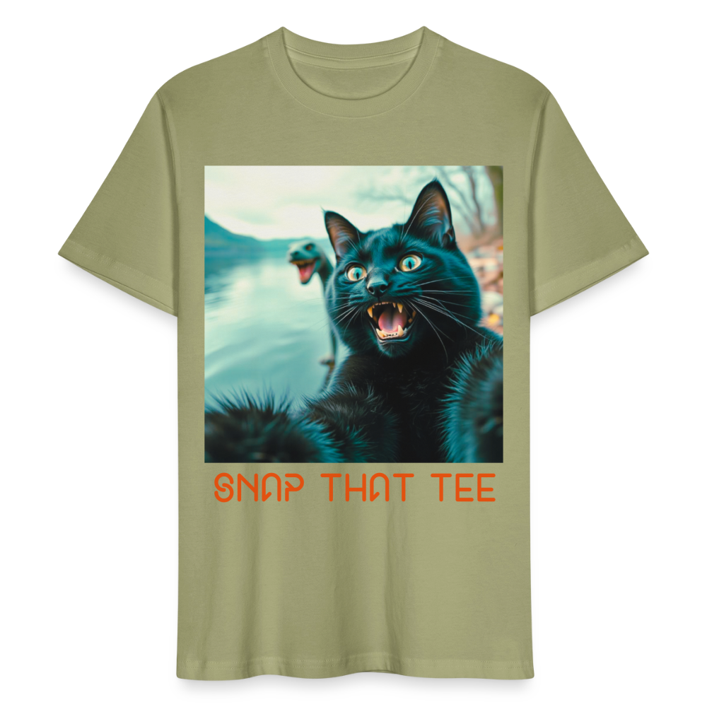 Cryptid Cat - T-shirt bio Unisexe - Snap that tee - vert brouillard