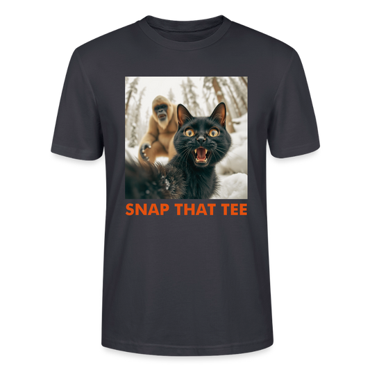 Bigfoot Photobomb Report - T-shirt bio Unisexe - Snap that tee - bleu gris foncé