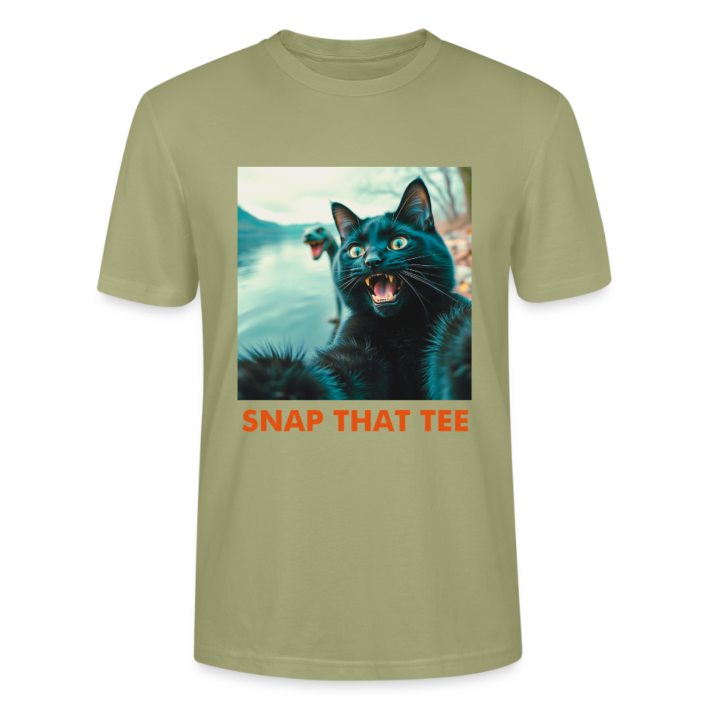 Cryptid Cat - T-shirt bio Unisexe - Snap that tee - vert brouillard