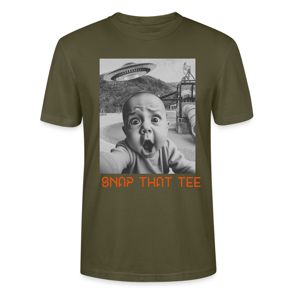 Born To Be Beamed - T-shirt bio  Unisexe - Snap that tee - kaki