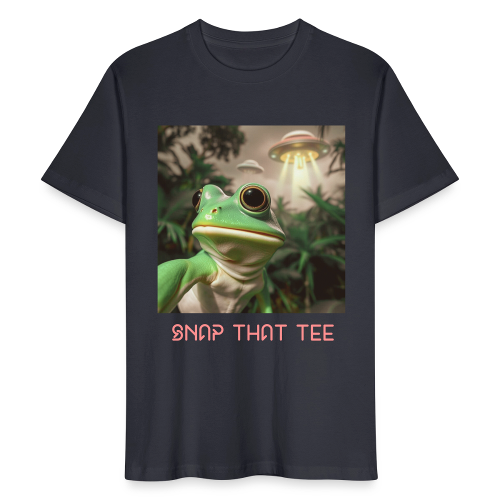 Hopduction - T-shirt bio  Unisexe - Snap that tee - bleu gris foncé