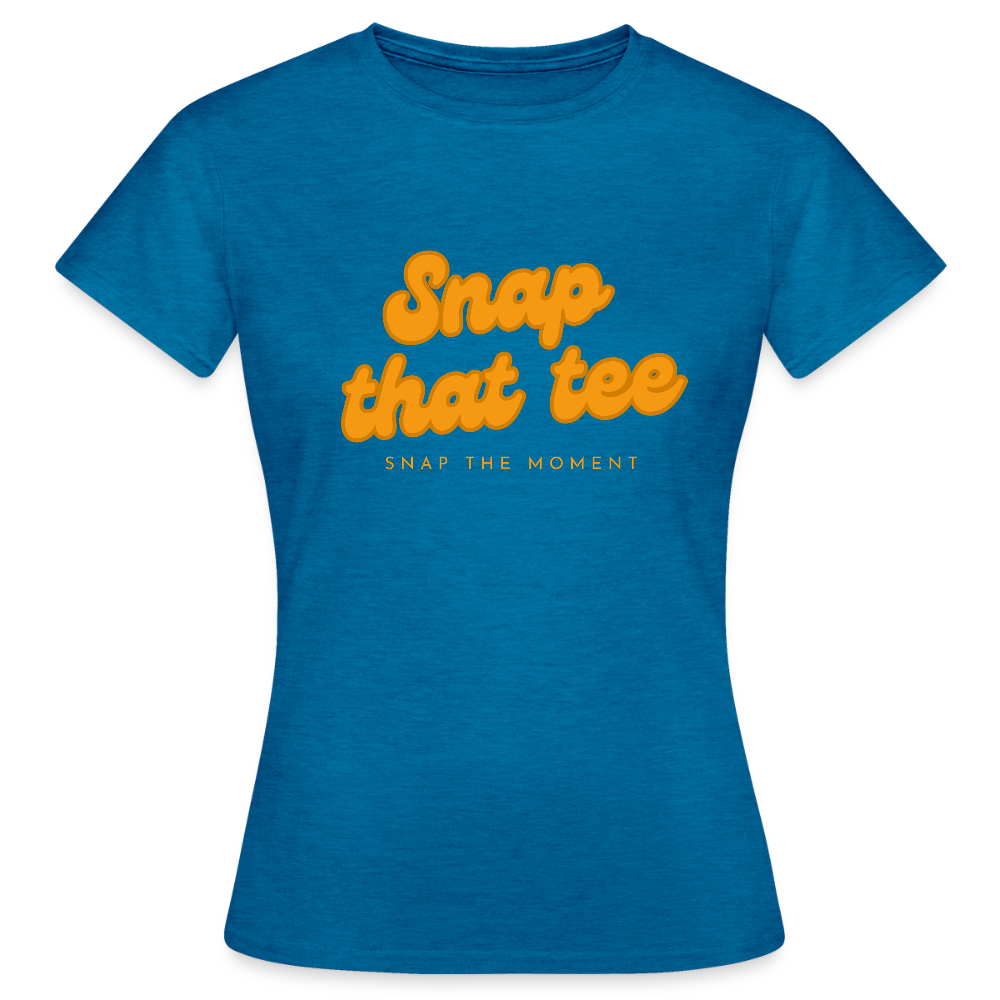 Snap that tee logo - T-shirt Femme - bleu saphir antique chiné
