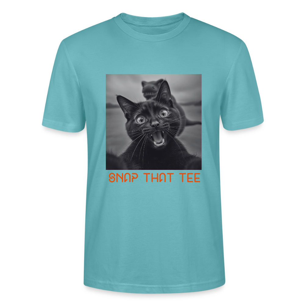 Loch Ness Selfie - T-shirt bio Unisexe - Snap that tee - turquoise pastel