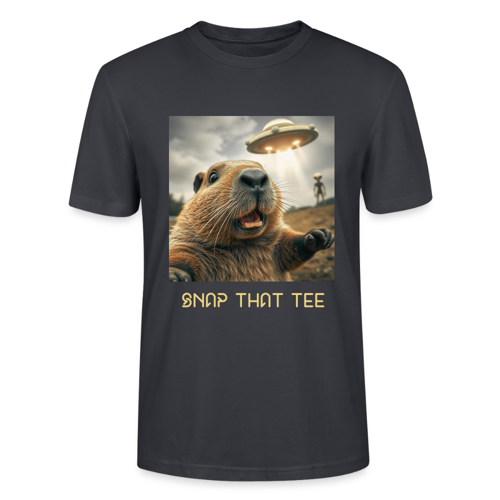 Gnawthing to See Here - T-shirt bio Unisexe - Snap that tee - bleu gris foncé