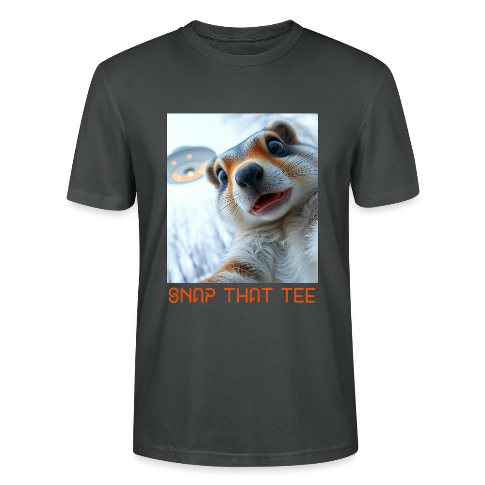 Nutty Abduction - T-shirt bio Unisexe - snap that tee - charbon