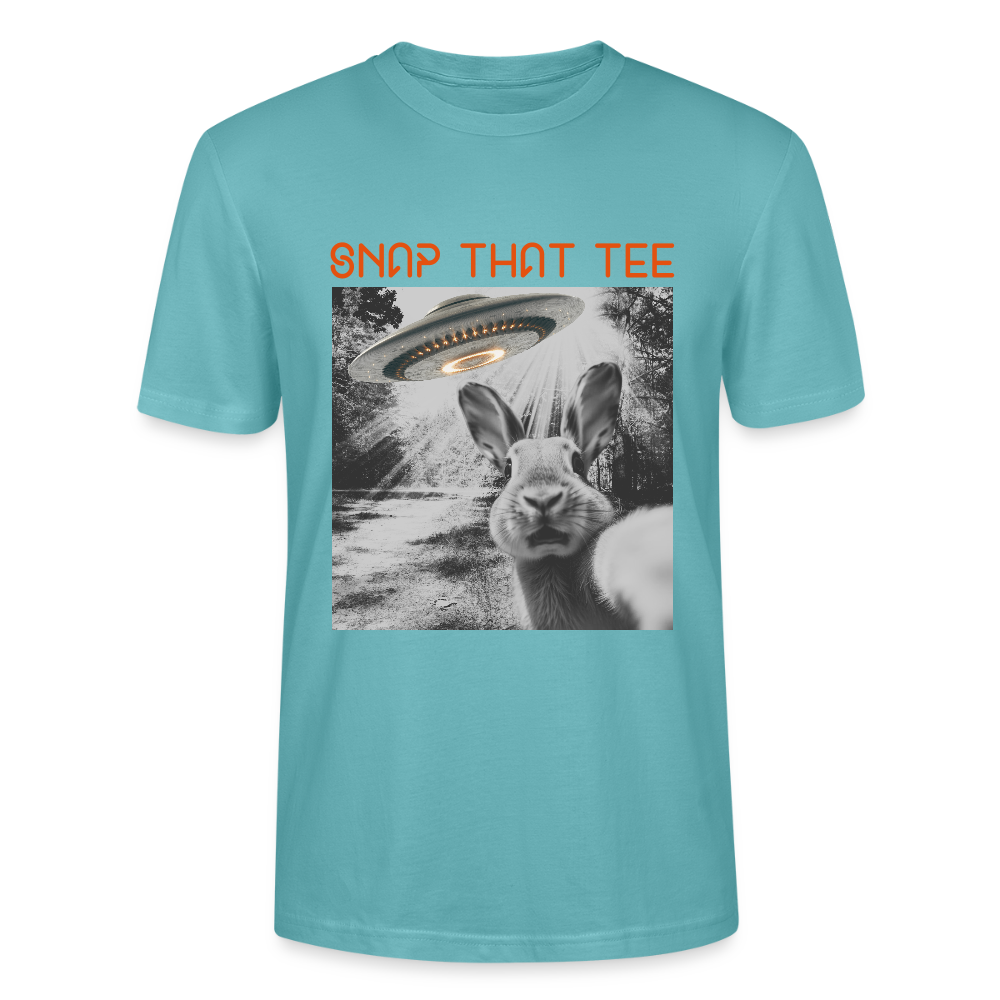 Hop To Space - T-shirt bio Unisexe - Snap that tee - turquoise pastel