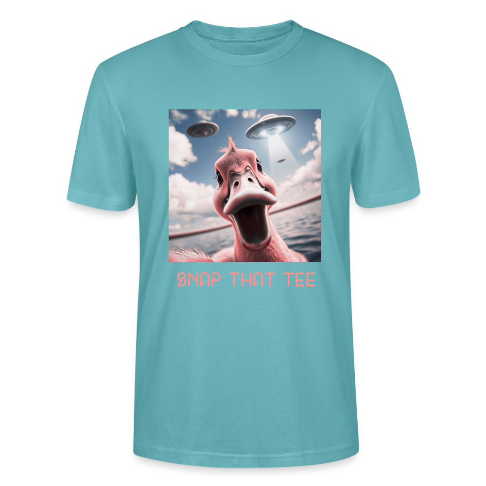 Duckduction Pink - T-shirt bio  Unisexe - Snap that tee - turquoise pastel