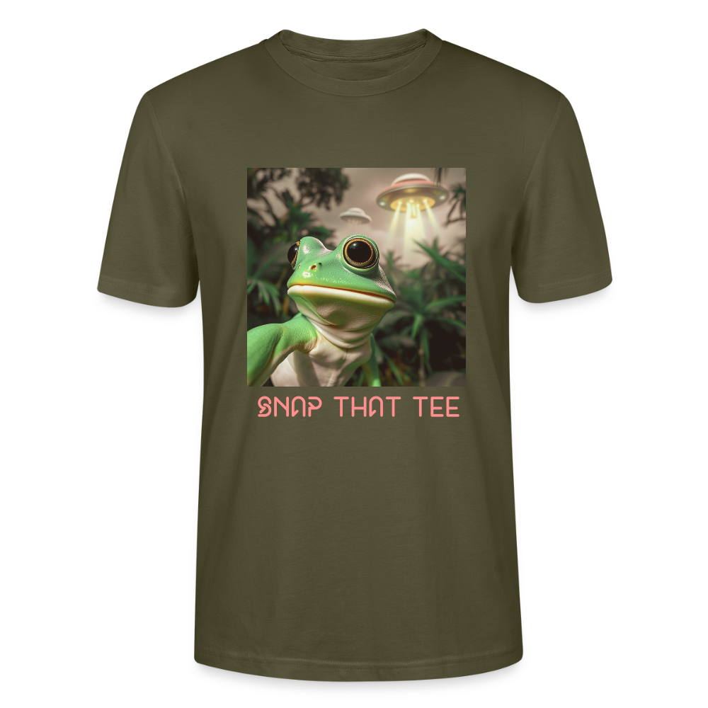 Croak Meets Cosmos - T-shirt bio Unisexe - Snap that tee - kaki