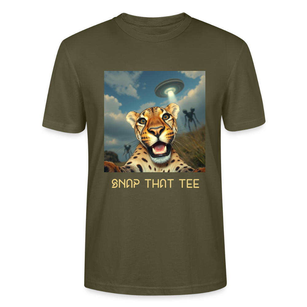 Jungle Meets Cosmos - T-shirt bio Unisexe - Snap that tee - kaki