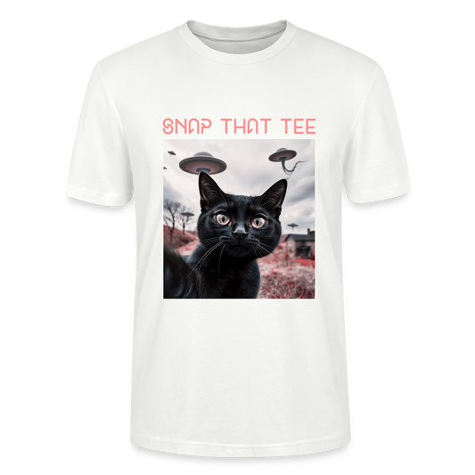 UFO & Meow - T-shirt bio Unisexe - Snap that tee - blanc