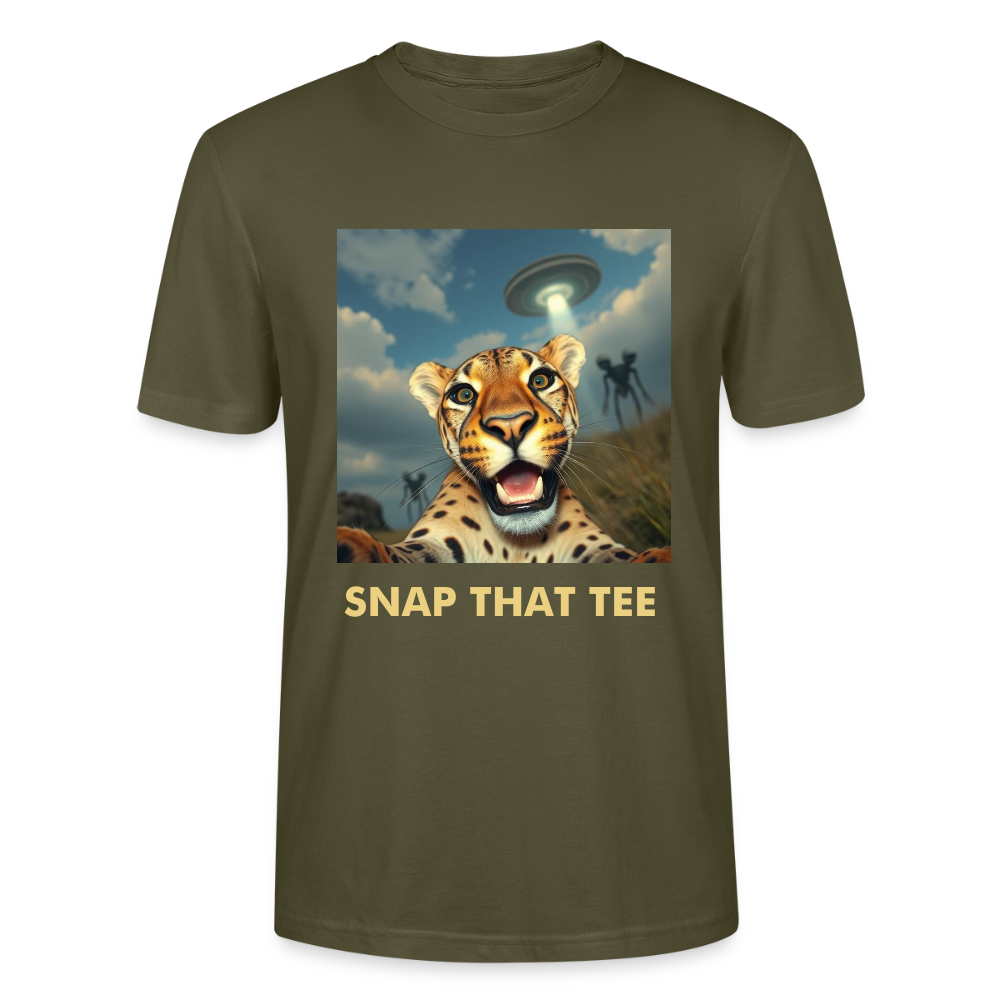 Jungle Meets Cosmos - T-shirt bio Unisexe - Snap that tee - kaki