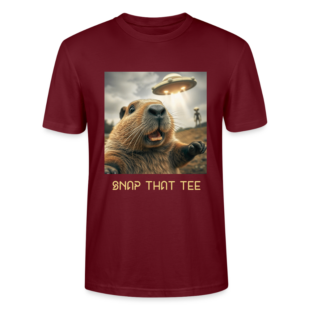 Gnawthing to See Here - T-shirt bio Unisexe - Snap that tee - bordeaux