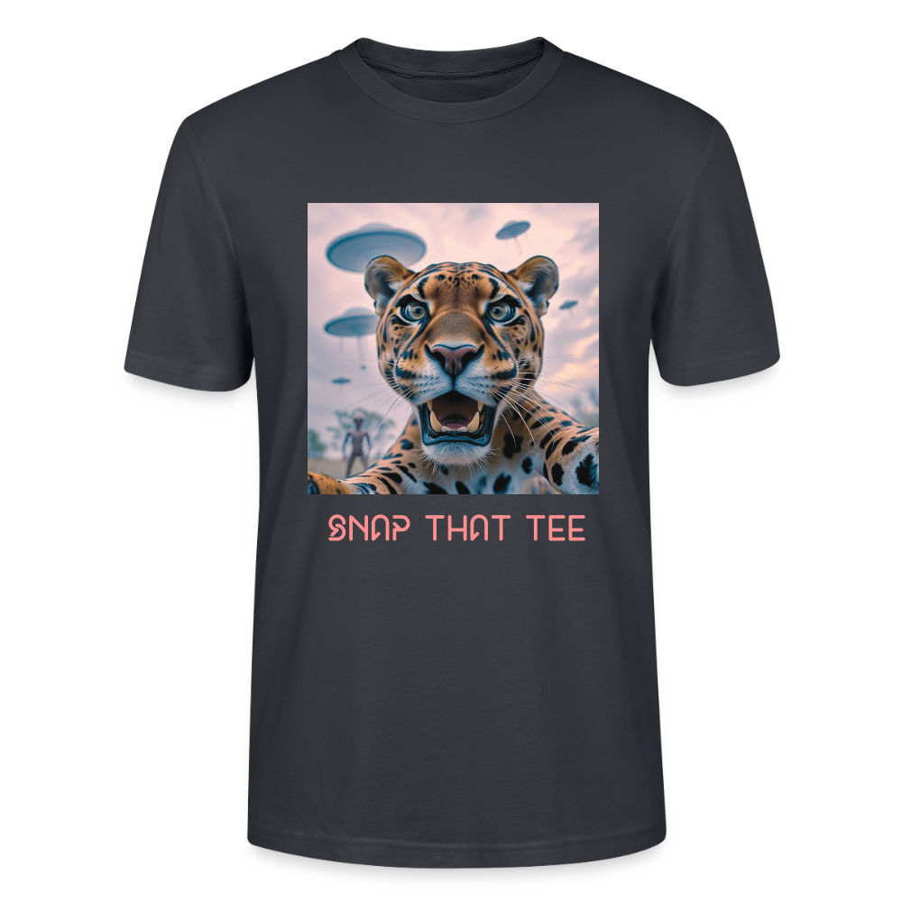 Galactic Panther - T-shirt bio Unisexe - Snap that tee - bleu gris foncé