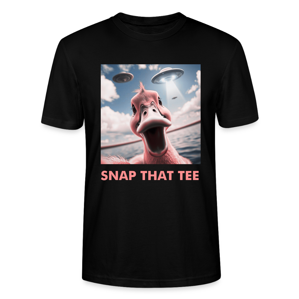 Duckduction Pink - T-shirt bio  Unisexe - Snap that tee - noir