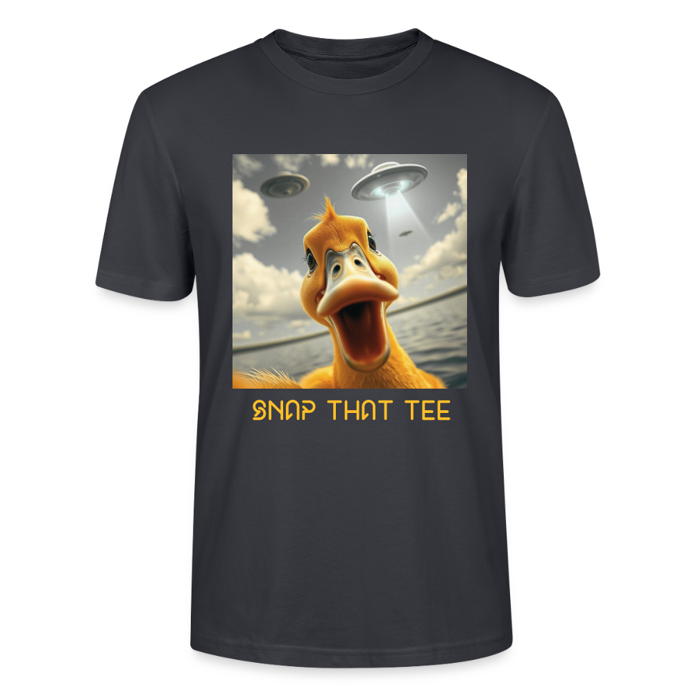 Duckduction Yellow - T-shirt bio Unisexe - Snap that tee - bleu gris foncé