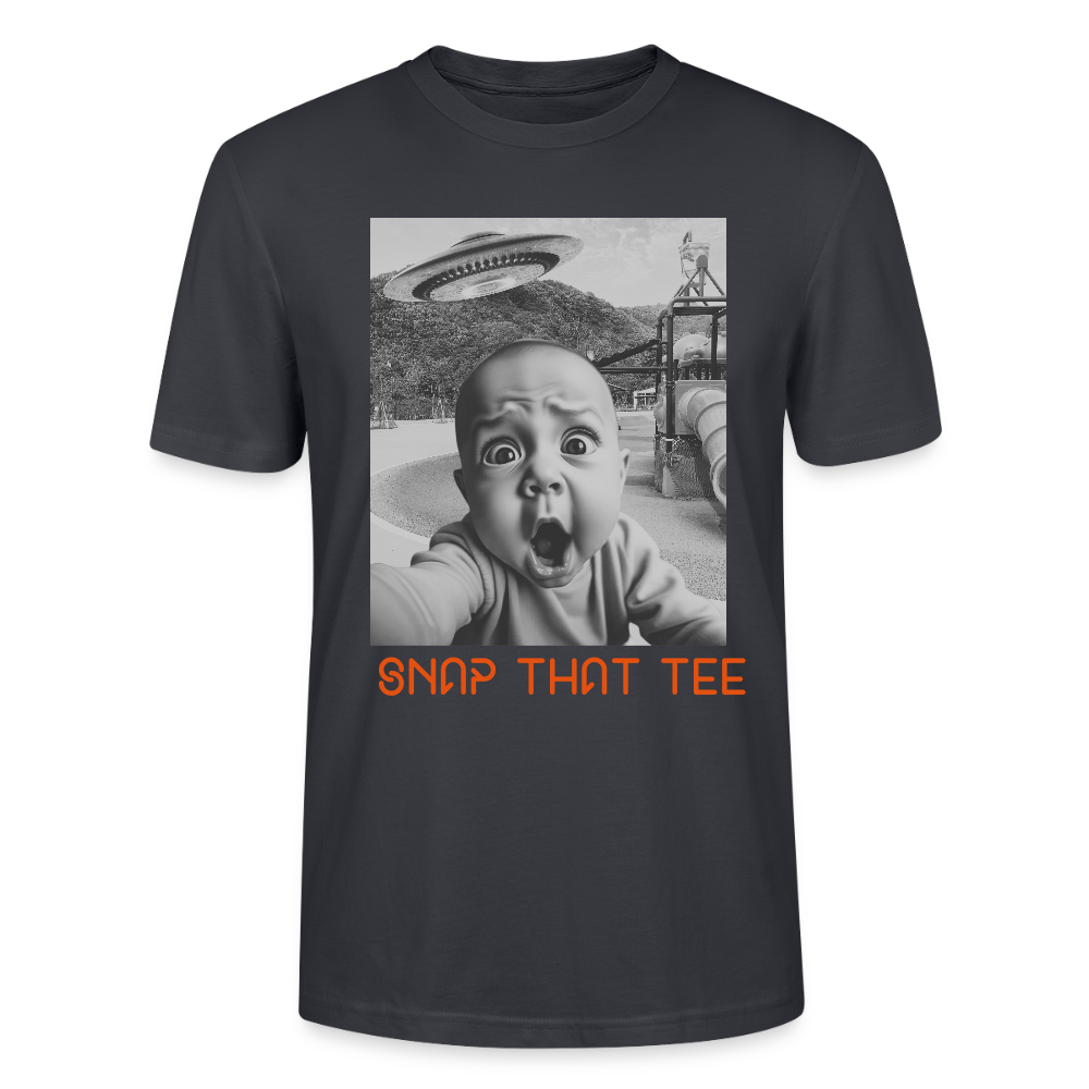 Born To Be Beamed - T-shirt bio  Unisexe - Snap that tee - bleu gris foncé