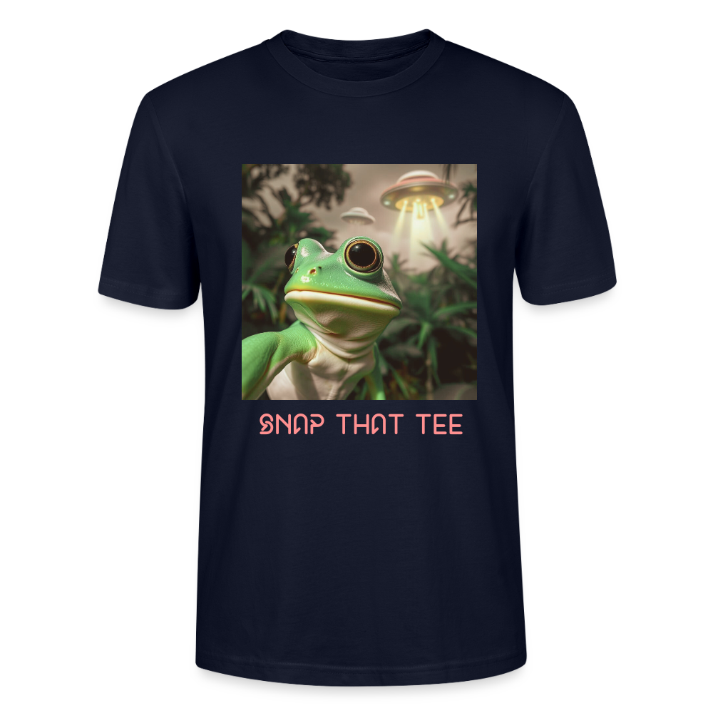 Hopduction - T-shirt bio  Unisexe - Snap that tee - marine