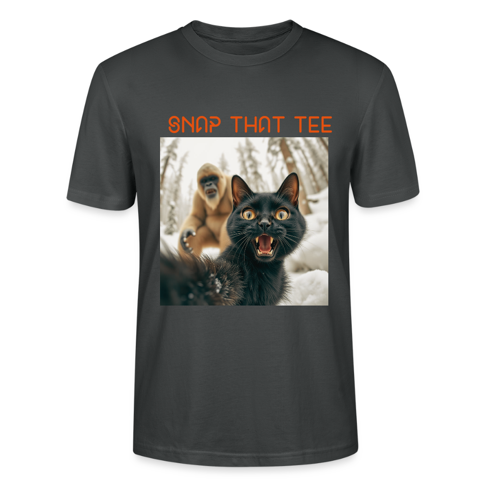 Big Foot & Meow - T-shirt bio Unisexe - Snap that tee - charbon