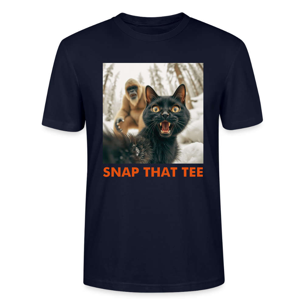 Bigfoot Photobomb Report - T-shirt bio Unisexe - Snap that tee - marine