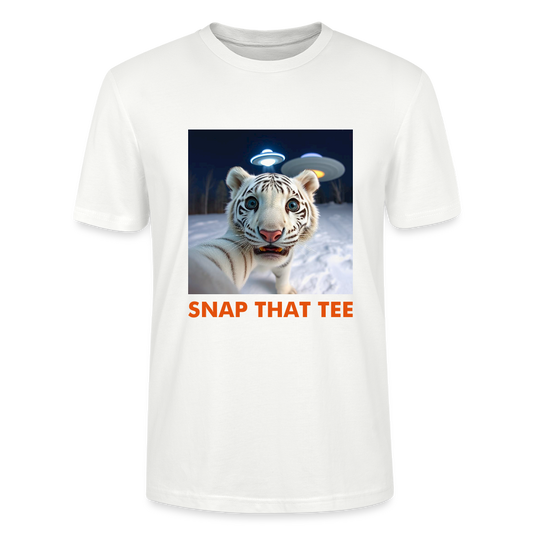 Pawprints in space - T-shirt bio Unisexe - Snap that tee - blanc