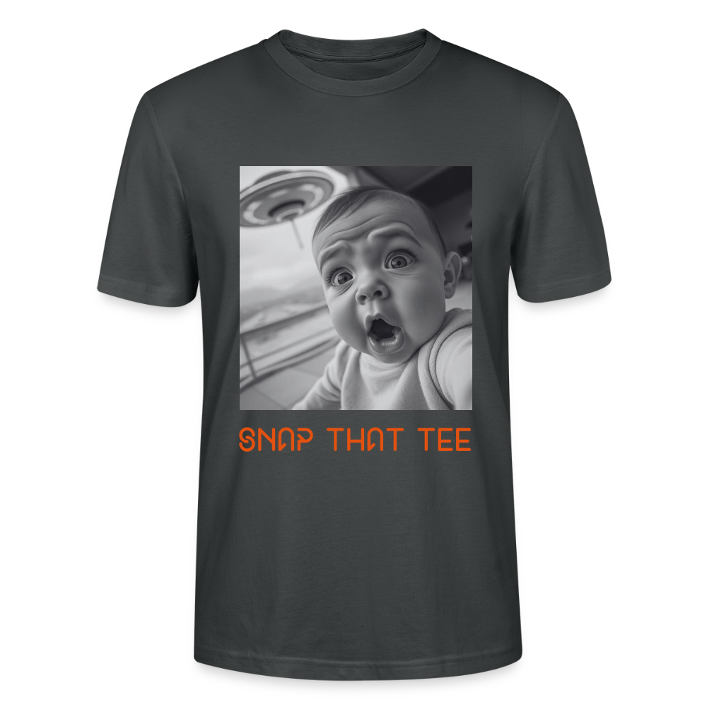 Diapers & UFOs - T-shirt bio  Unisexe - Snap that tee - charbon