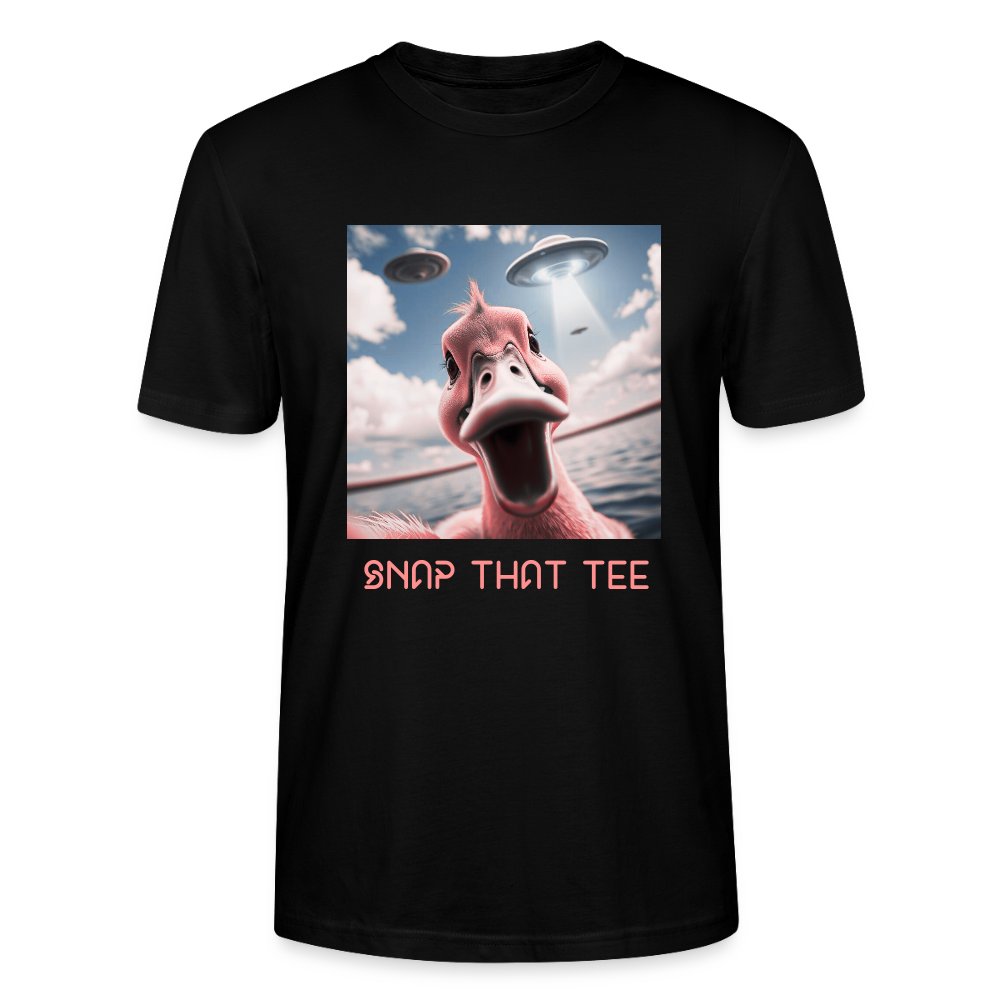 Duckduction Pink - T-shirt bio  Unisexe - Snap that tee - noir