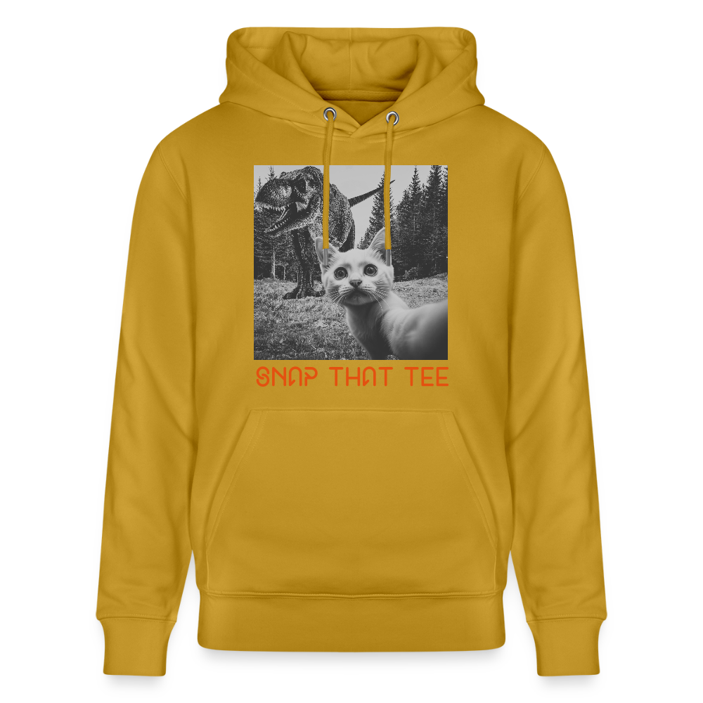 Pawassic Park- Sweat à capuche bio Unisexe -Snap that tee - ocre