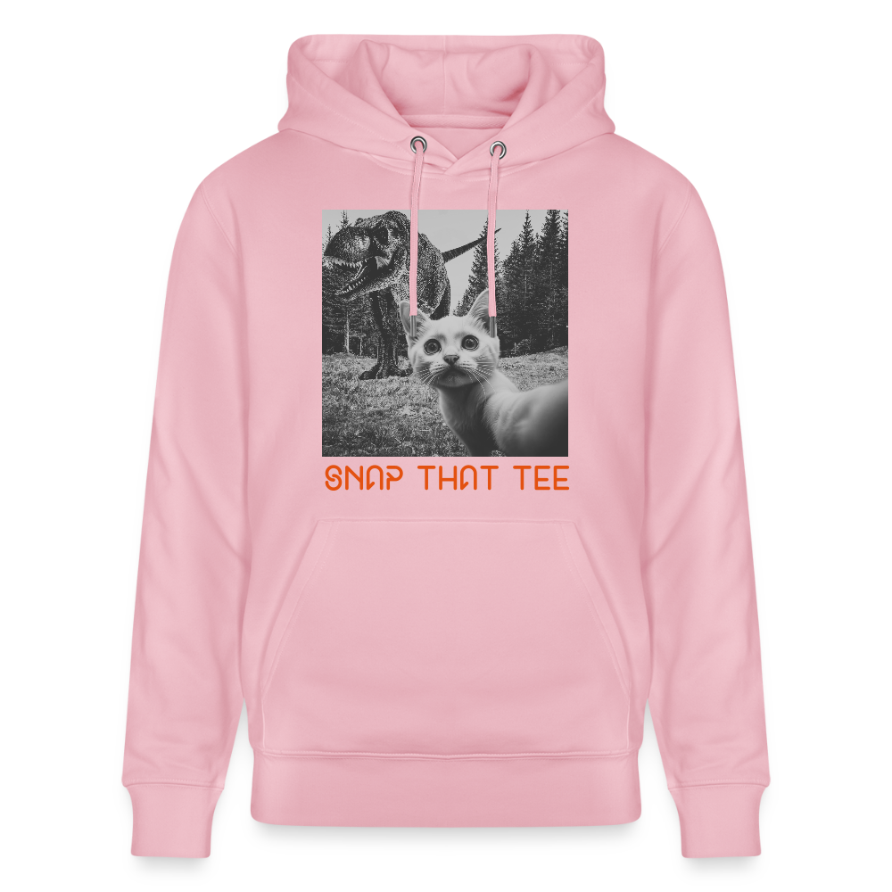 Pawassic Park- Sweat à capuche bio Unisexe -Snap that tee - rose pâle