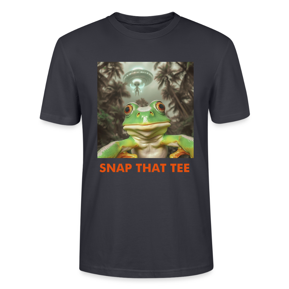 Leap of the Unknown - T-shirt bio  Unisexe - Snap that tee - bleu gris foncé