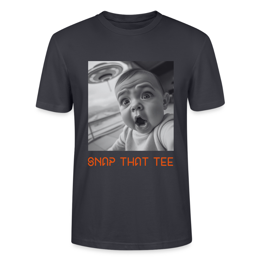 Diapers & UFOs - T-shirt bio  Unisexe - Snap that tee - bleu gris foncé