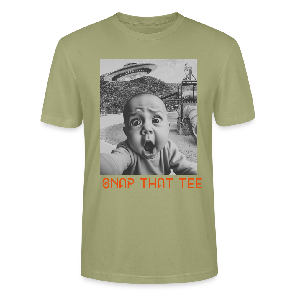 Born To Be Beamed - T-shirt bio  Unisexe - Snap that tee - vert brouillard