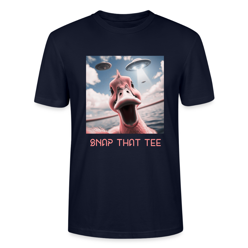 Duckduction Pink - T-shirt bio  Unisexe - Snap that tee - marine