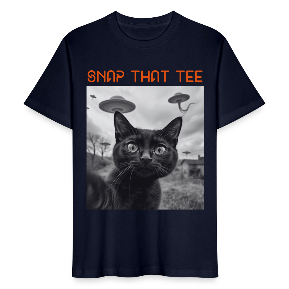 UFO & Meow - T-shirt bio Unisexe - Snap that tee - marine