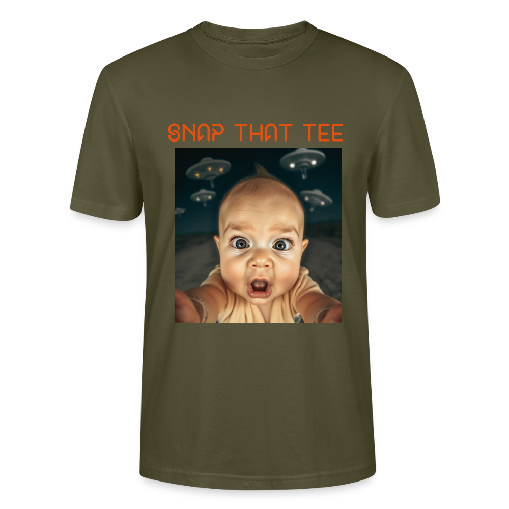Out Of This Crib - T-shirt bio Unisexe - Snap that tee - kaki