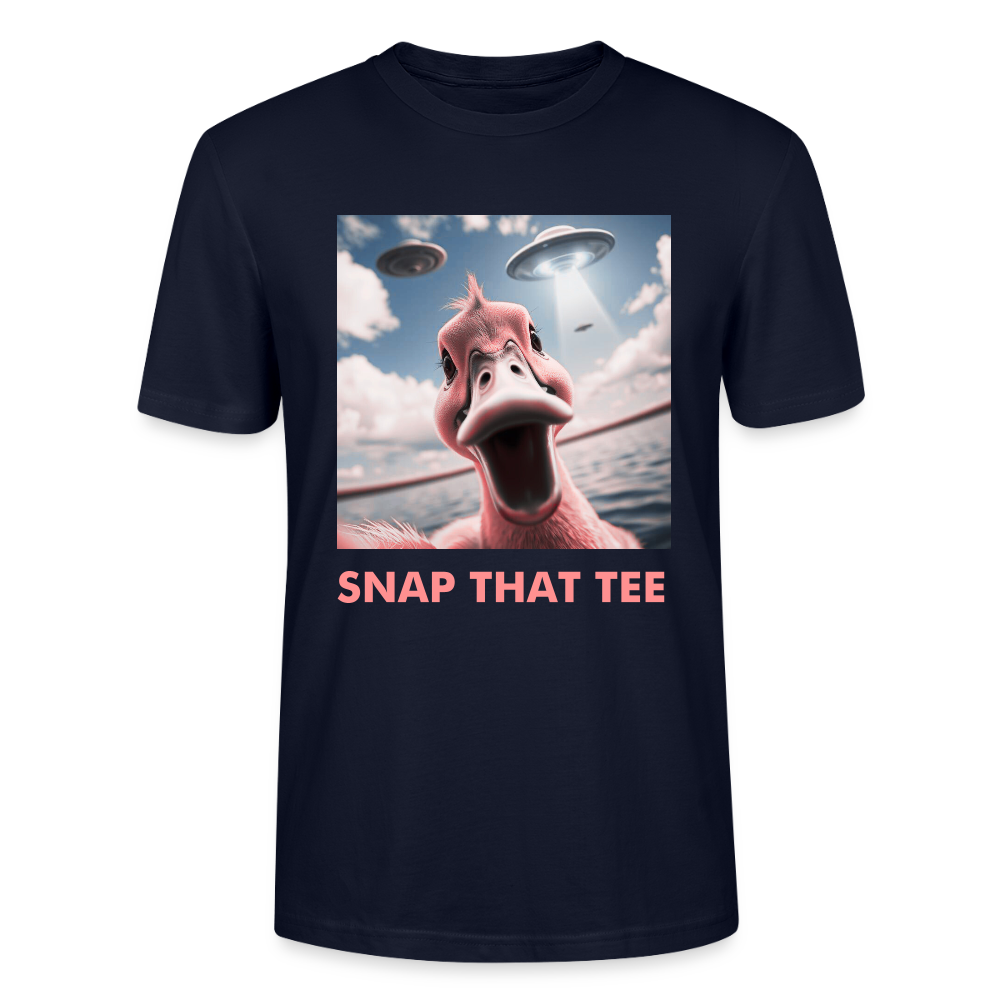 Duckduction Pink - T-shirt bio  Unisexe - Snap that tee - marine