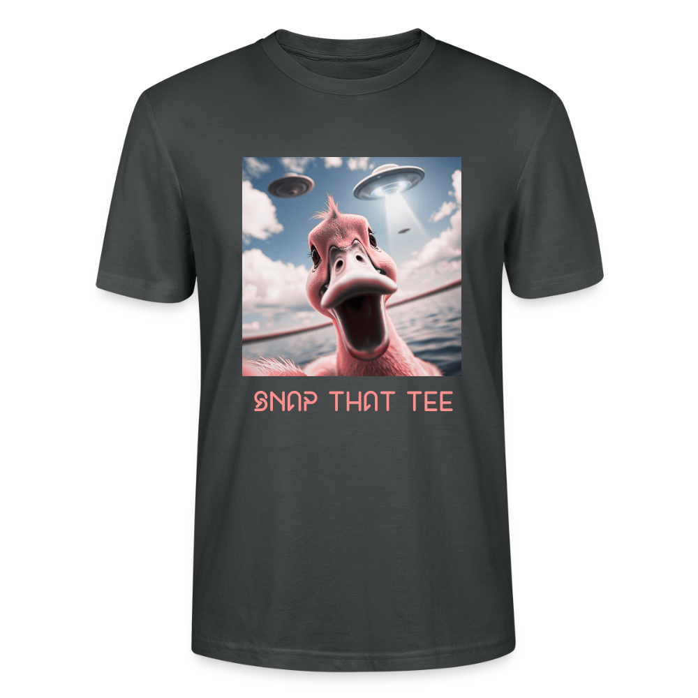 Duckduction Pink - T-shirt bio  Unisexe - Snap that tee - charbon
