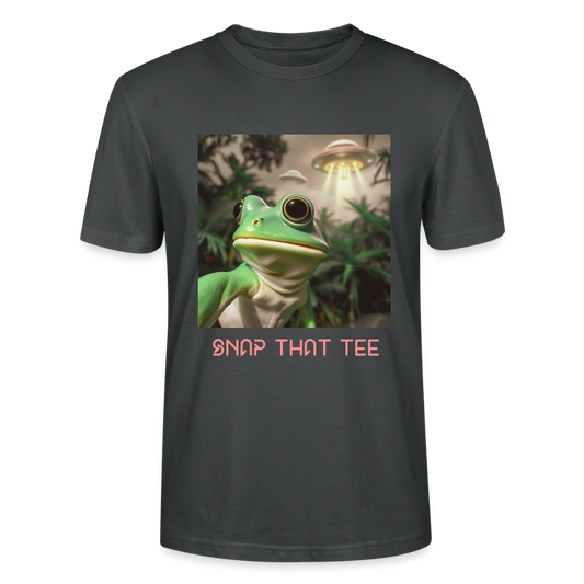 Hopduction - T-shirt bio  Unisexe - Snap that tee - charbon