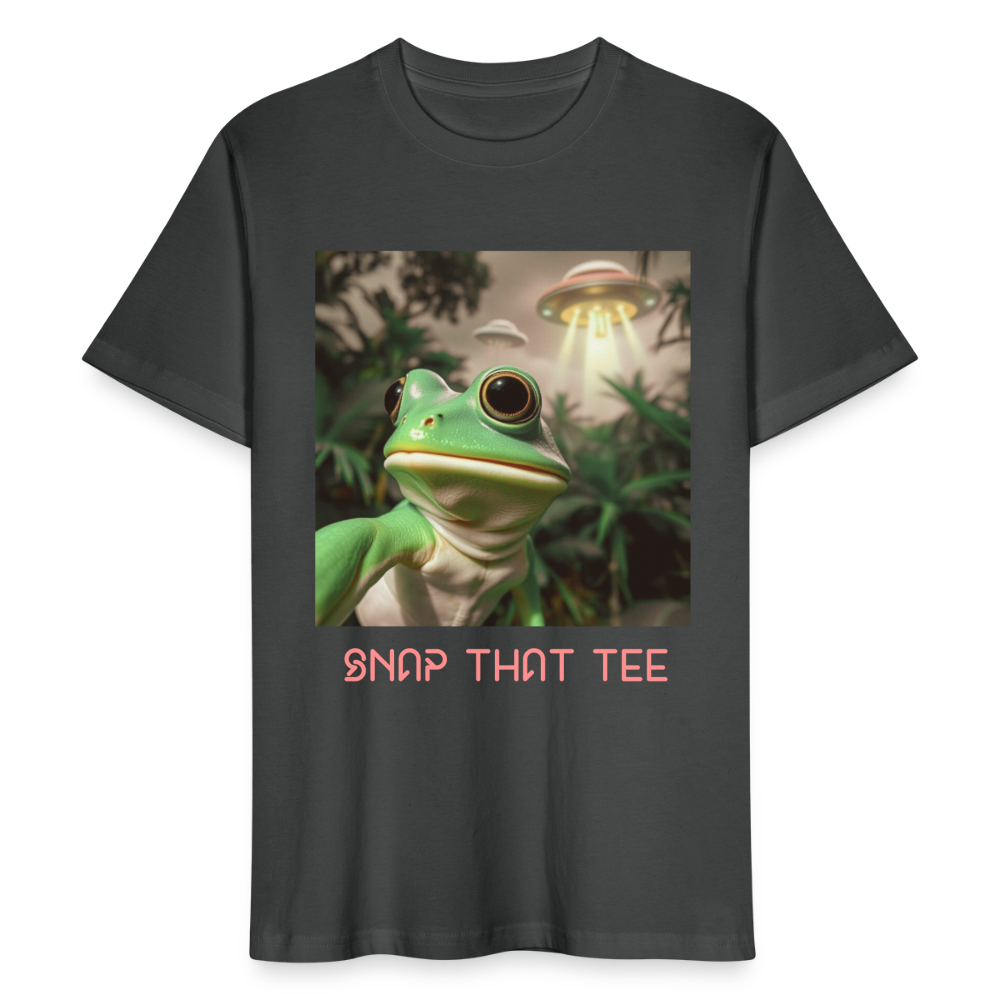 Hopduction - T-shirt bio  Unisexe - Snap that tee - charbon