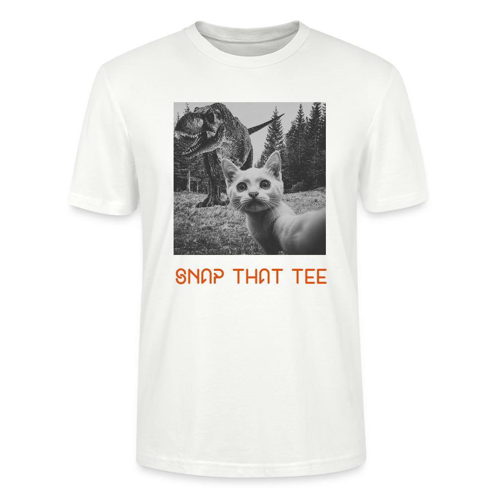 Pawassic Park - T-shirt ecologique  Unisexe - Snap that tee - blanc