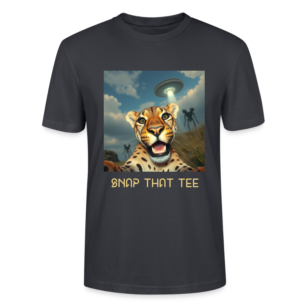 Jungle Meets Cosmos - T-shirt bio Unisexe - Snap that tee - bleu gris foncé