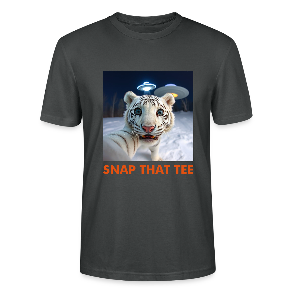 Pawprints in space - T-shirt bio Unisexe - Snap that tee - charbon