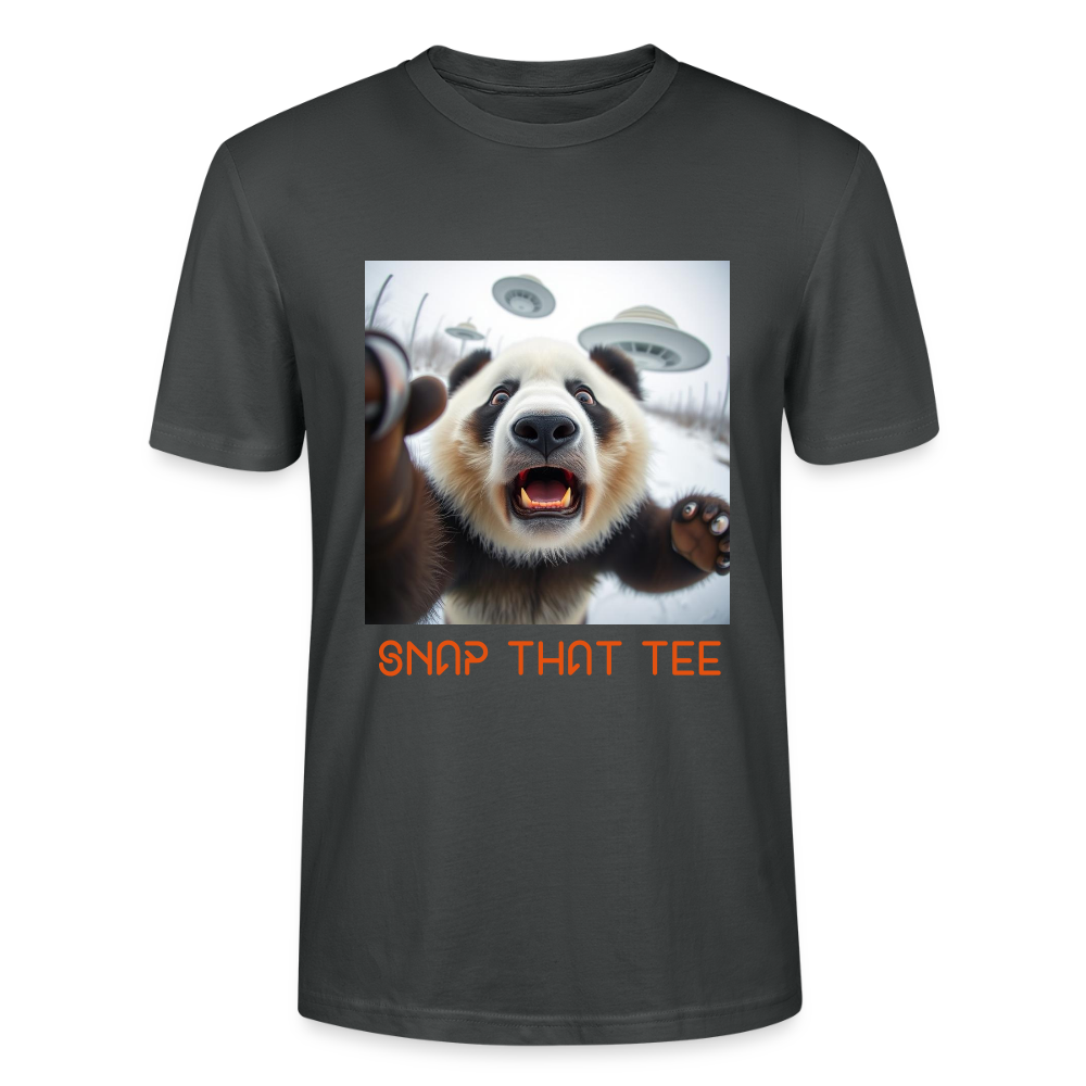GalaxPanda - T-shirt bio  Unisexe - snap that tee - charbon