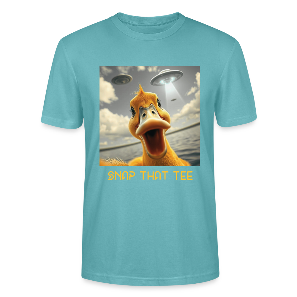 Duckduction Yellow - T-shirt bio Unisexe - Snap that tee - turquoise pastel