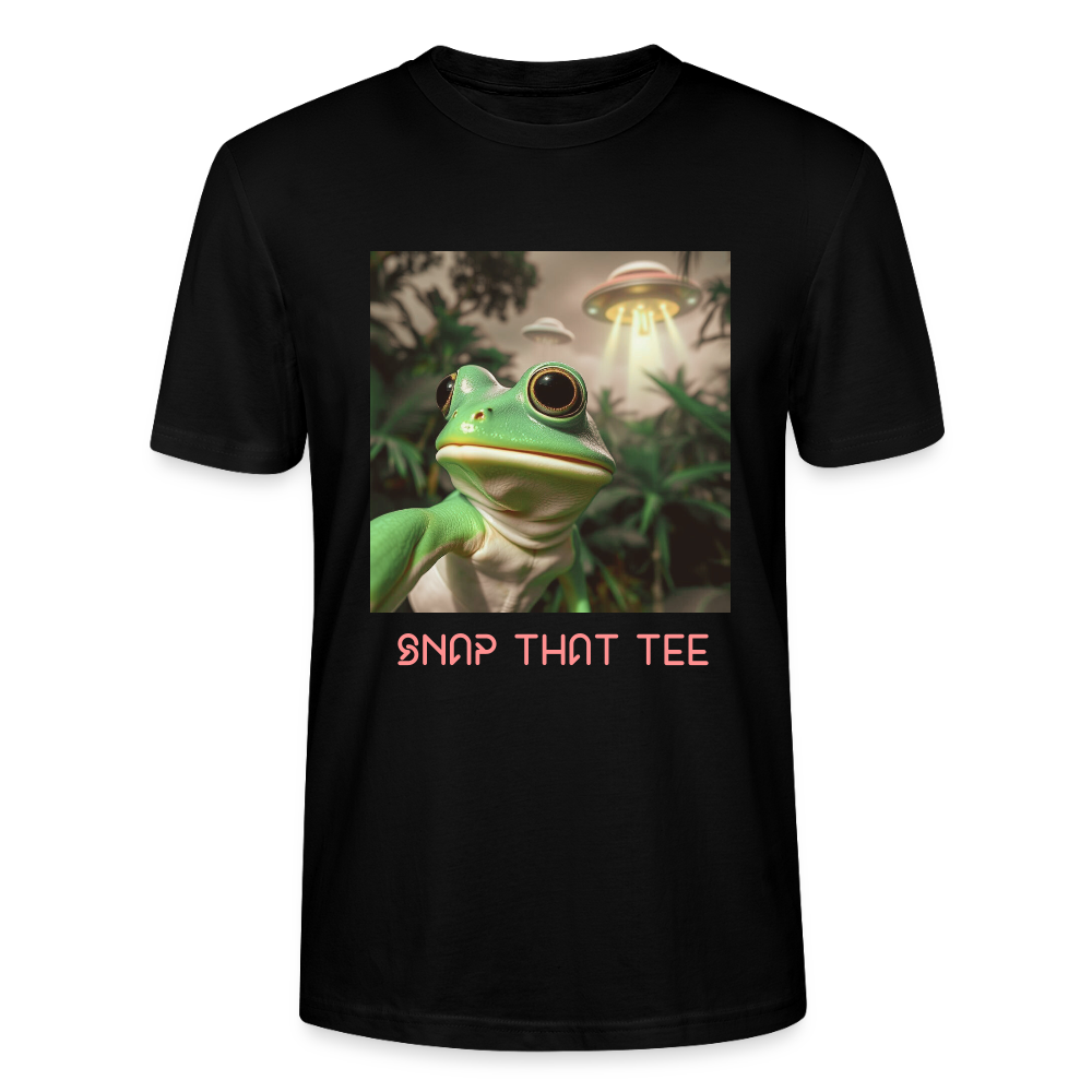 Hopduction - T-shirt bio  Unisexe - Snap that tee - noir