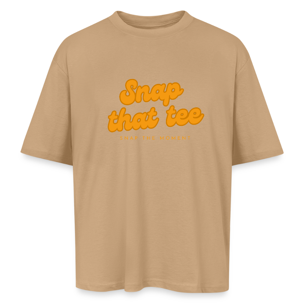 Snap that tee logo - T-shirt oversize unisexe - beige
