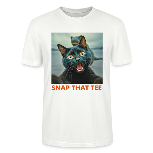 Loch Ness Selfie - T-shirt bio Unisexe - Snap that tee - blanc