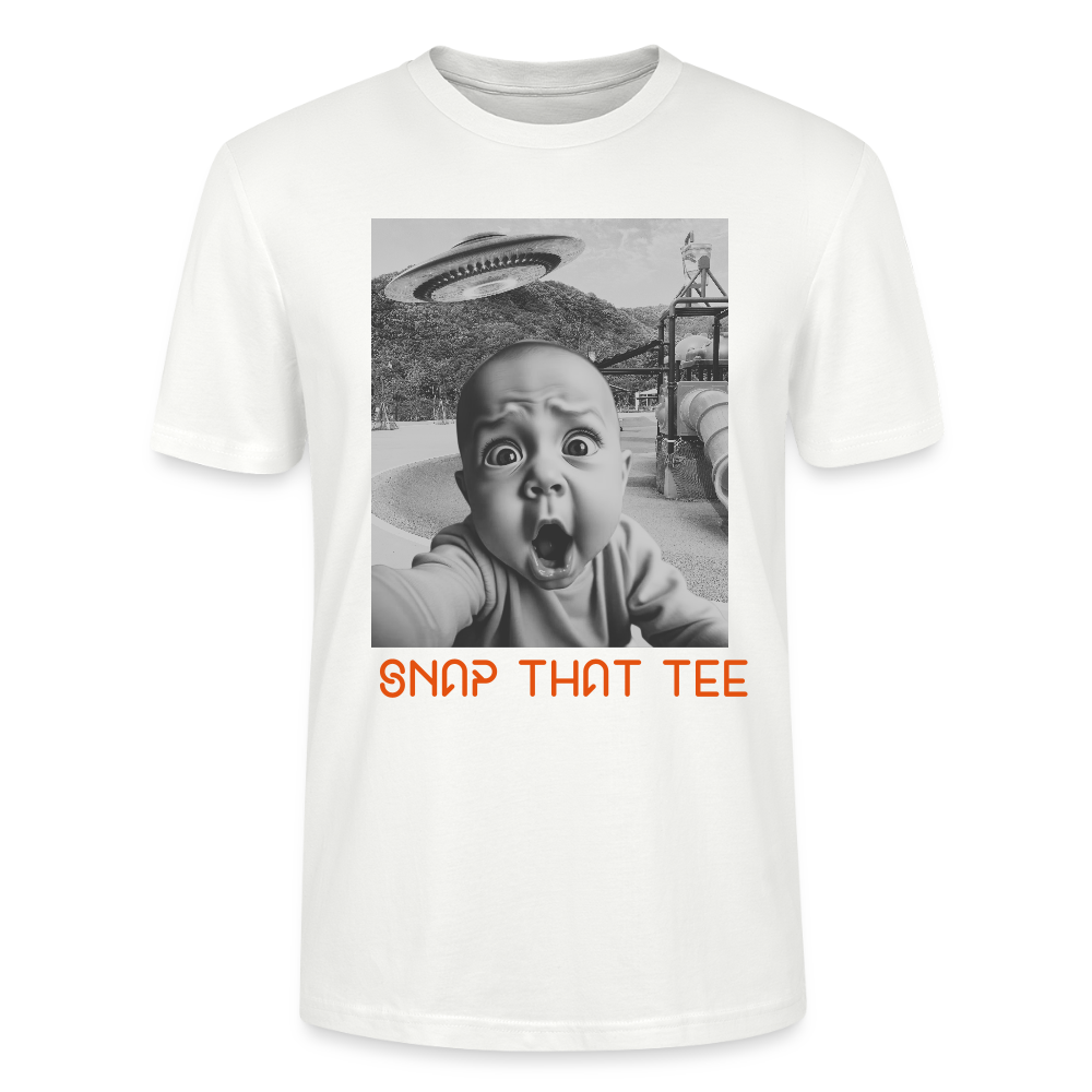 Born To Be Beamed - T-shirt bio  Unisexe - Snap that tee - blanc