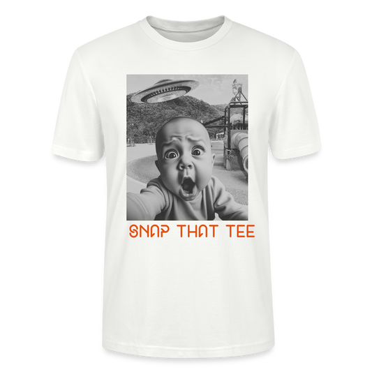 Born To Be Beamed - T-shirt bio  Unisexe - Snap that tee - blanc