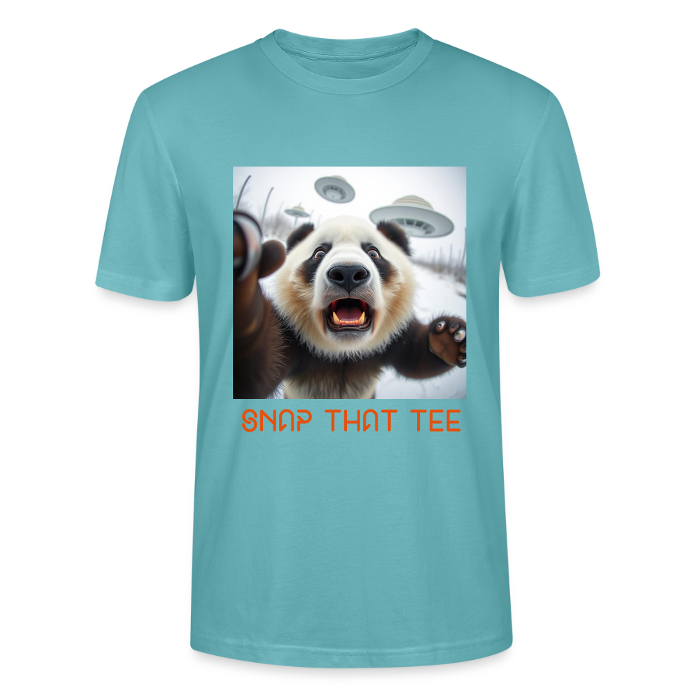 GalaxPanda - T-shirt bio  Unisexe - snap that tee - turquoise pastel